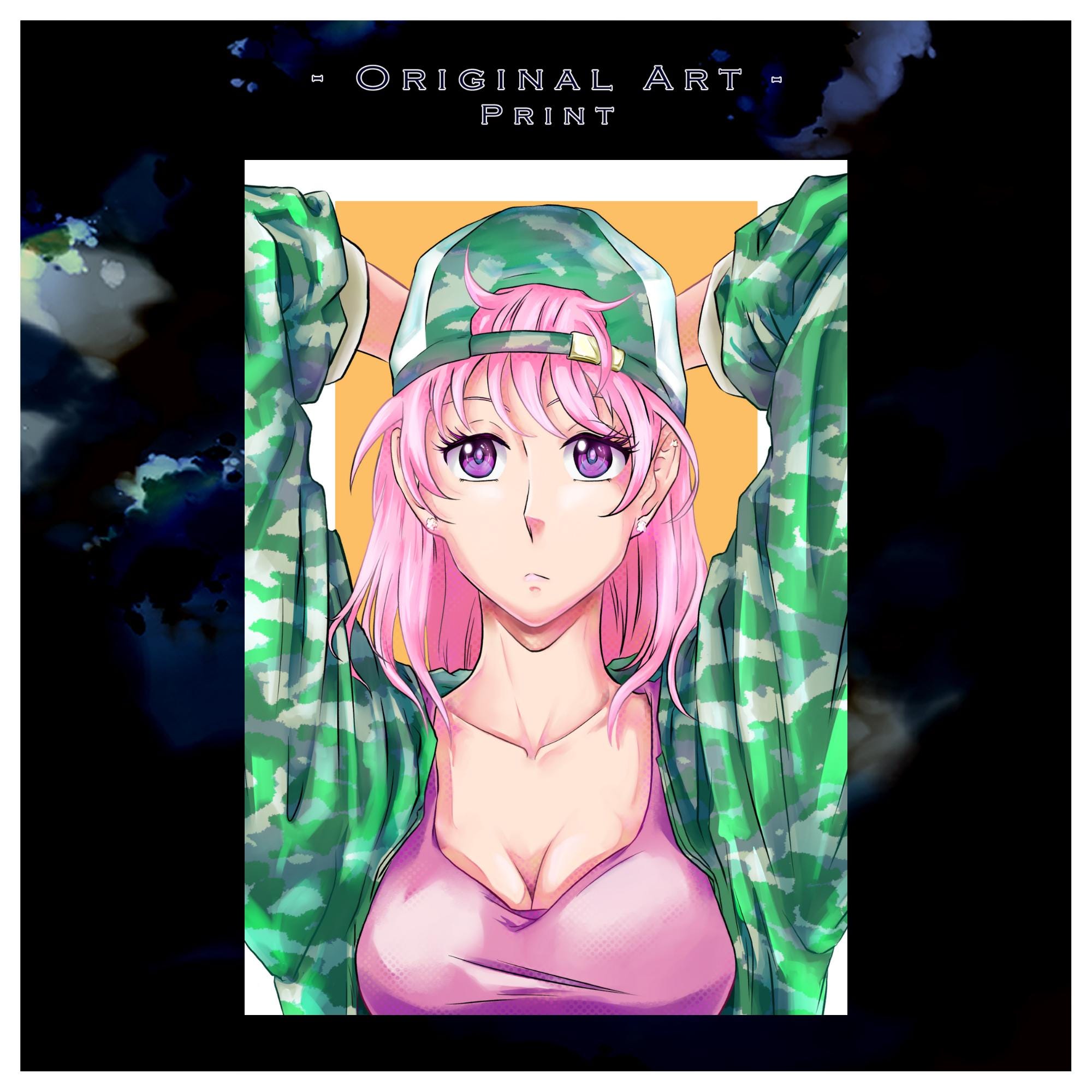 Cappy Sakura - Original Charakter, Kunstdruck
