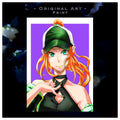 Cappy Rika - Original Charakter, Kunstdruck