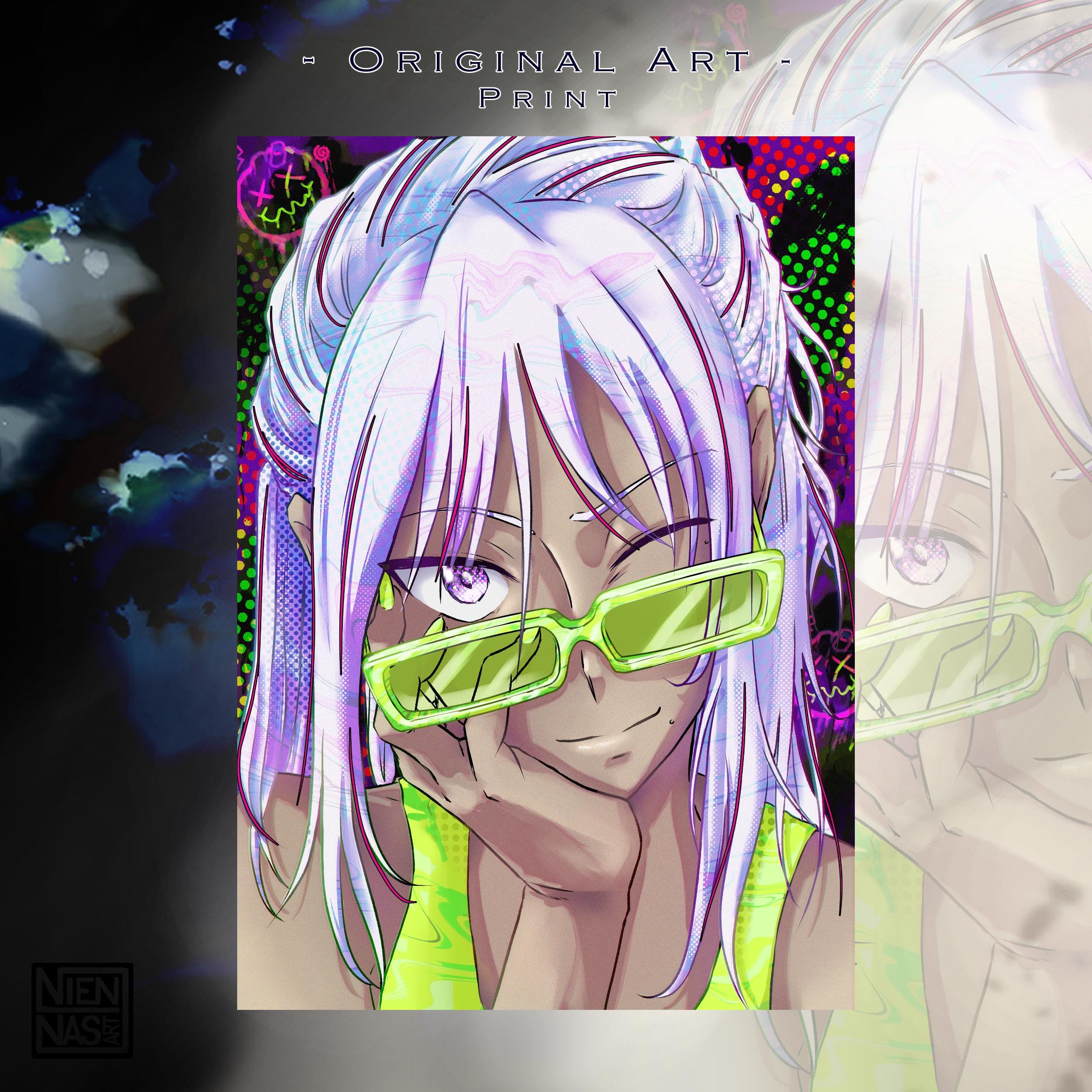 Neon Aoi - Original Charakter, Kunstdruck