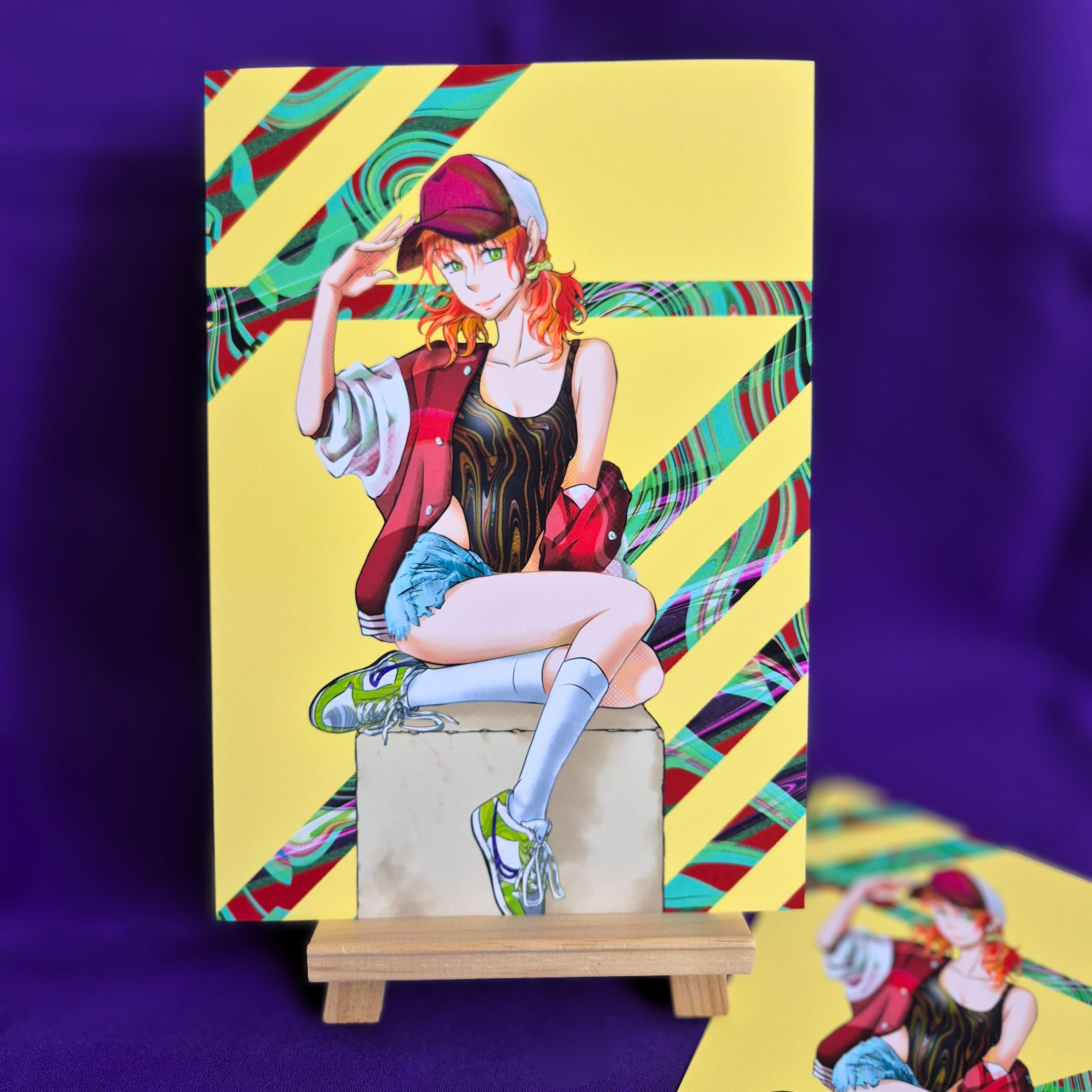 Neon Mami - Original Charakter, Kunstdruck