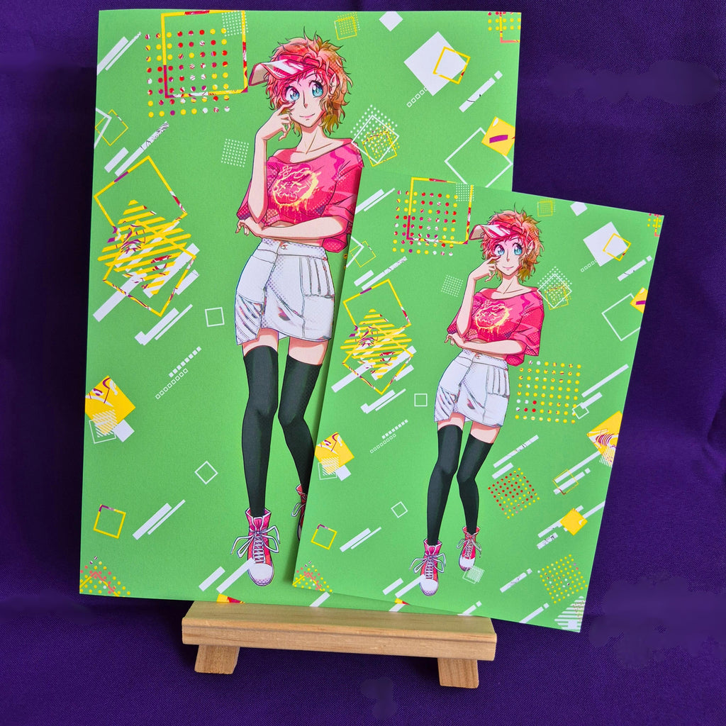 Neon Yui - Original Charakter, Kunstdruck