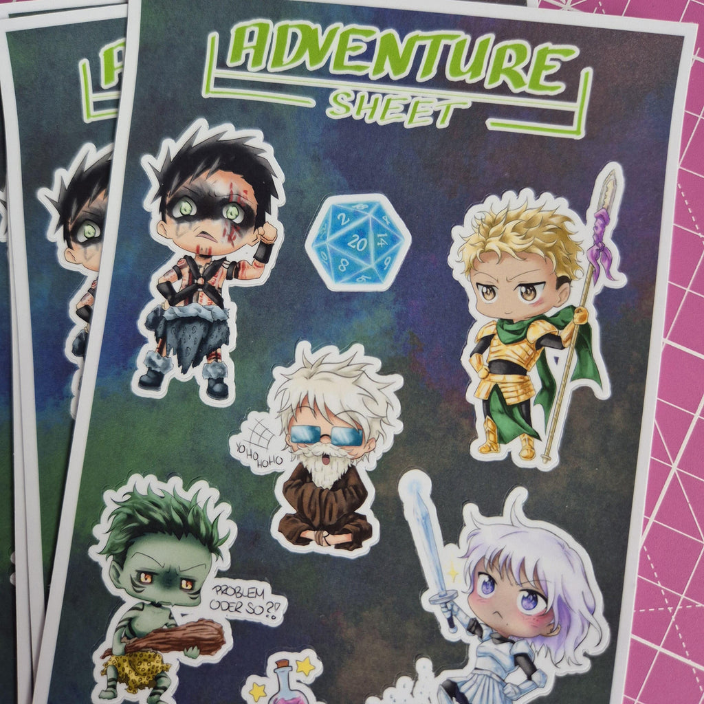 Sticker Sheet "Adventure" - Abverkauf (ca. 10x14,5cm)